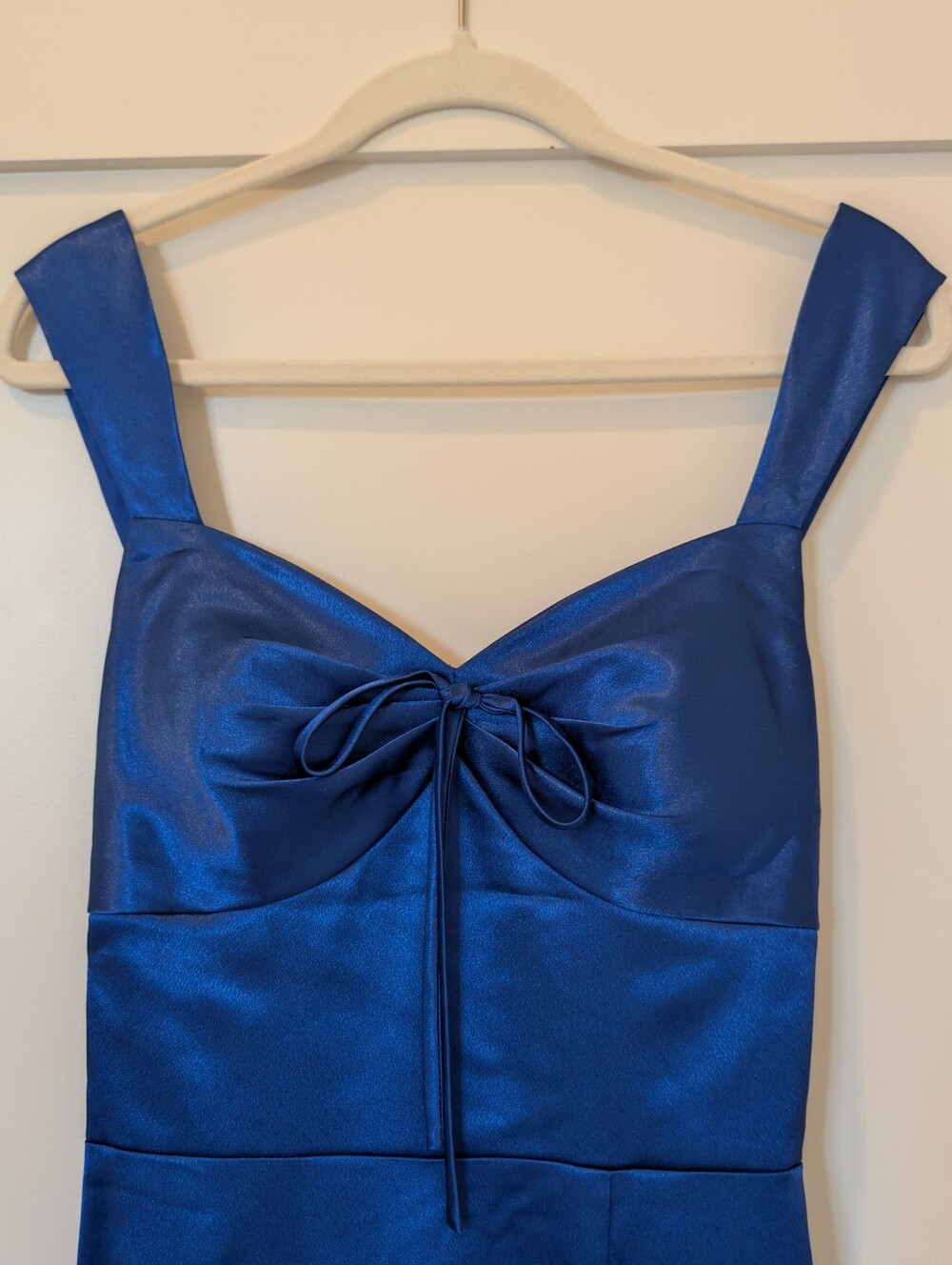 JJs House Satin Bridesmaid Dress In Royal Blue